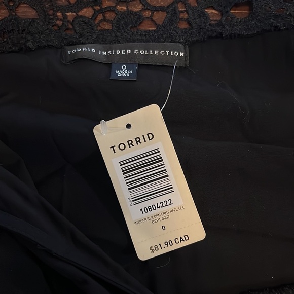 Torrid Insider Collection Black Drapey Jacket with Lace Inset Size Large - Picture 6 of 6